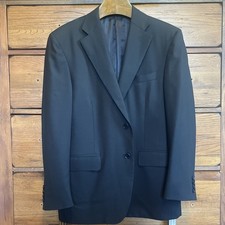 Canali Men 40R / 50 Blazer Midnight Navy Blue Wool Fabric Sport Coat Travel