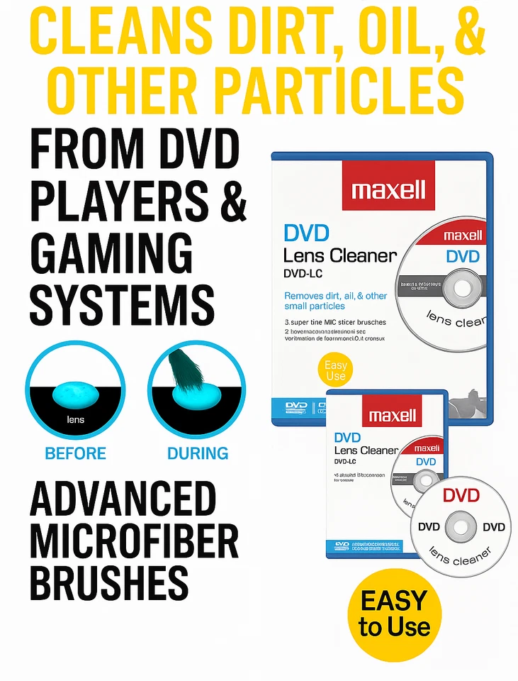Maxell DVD Lens Cleaner DVD-LC – Cleans DVD Players, PS2/PS3, Xbox 360 - Изображение 4 из 4