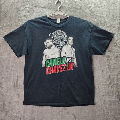 Canelo Álvarez vs Chávez Jr Boxing Fight T-Shirt XL Black Gildan Ultra Cotton