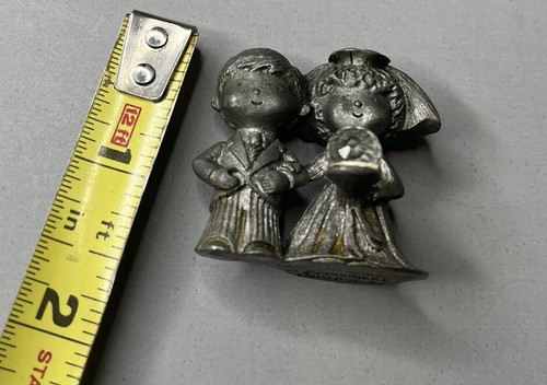 Spoontiques Pewter Boy Girl Marriage Wedding March Small Pewter Figure CM1120 - Picture 2 of 4