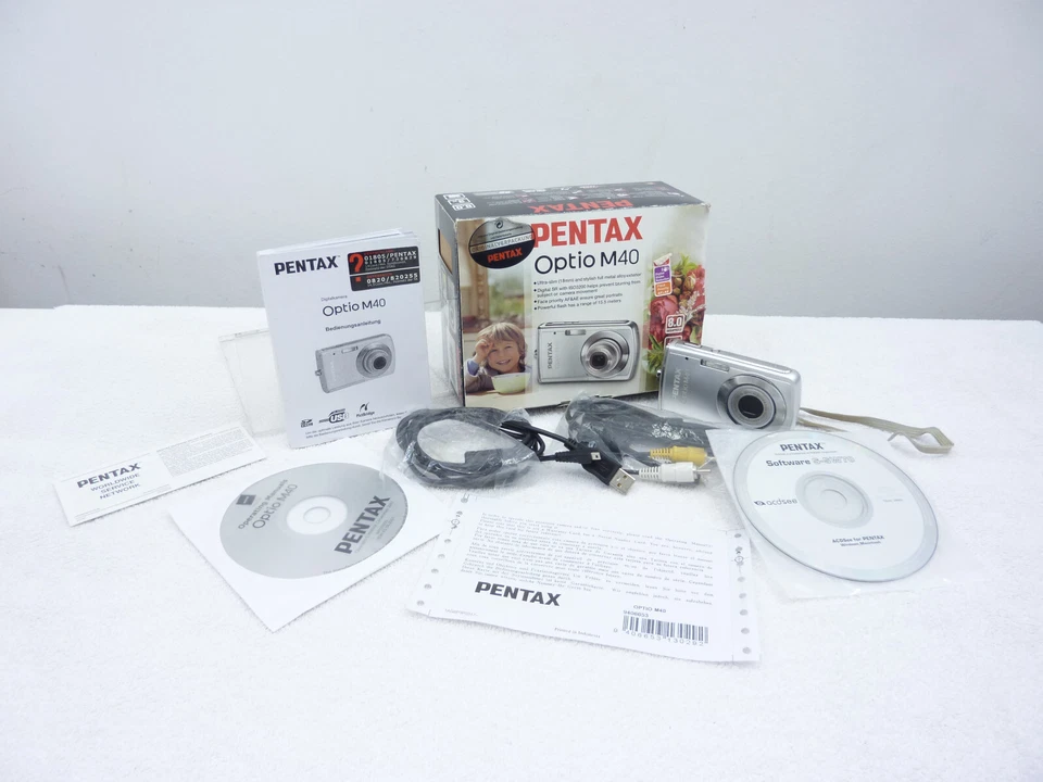 Pentax Optio M40 8,0-MP-Kompakt-Digitalkamera silber getestet - RAR !