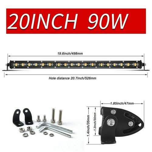 8/14/20/32'' White Amber Dual Color Changing LED Light Bar Offroad 6 modes - Picture 2 of 16