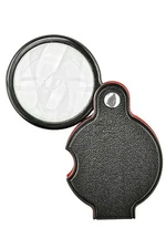 5X Folding Pocket Magnifier 1.5" Magnifying Reading Glass Lens with Padded Pouch