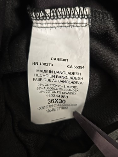 Lee Pants 36x30 Slim Straight Black Motion Flex Waistband Stretch Mens NEW - Picture 16 of 16