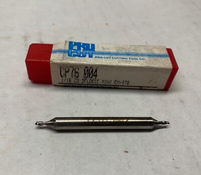 PRO CUT - Double End Mill COBALT Cutter - 1/16'' CO 2FL DECC Mini EM-STB - NEW 