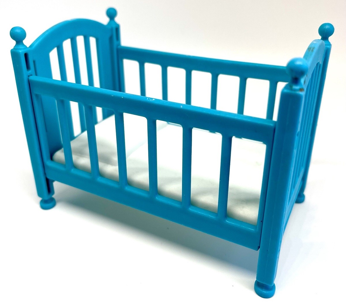 Viacom Rugrats Tommy's World Toy Blue White Dollhouse Baby Bed Crib 1997