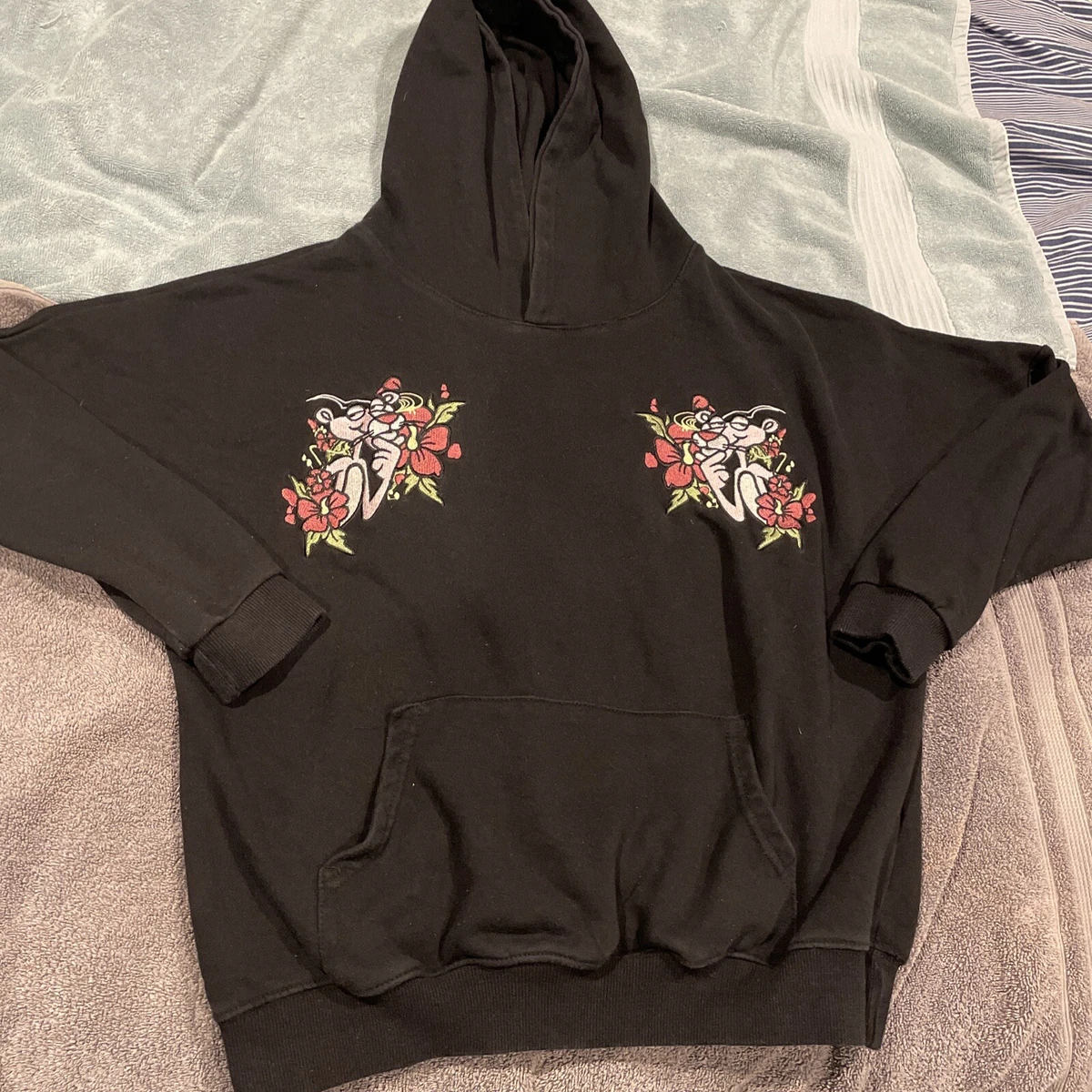 Pink Panther x Charms Hoodie Sweatshirt Embroidered Design Size *M* Pullover