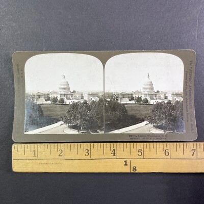 U.S. Capitol Building Washington D.C. Stereoview Antique c1901 Y10745