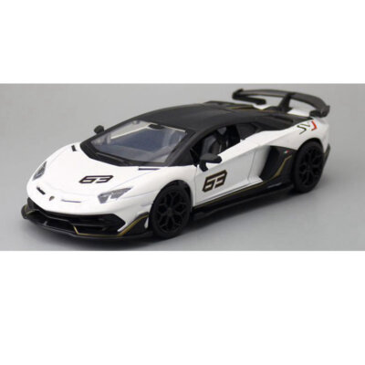 1:24 Lamborghini Aventador SVJ 63 Model Car Diecast Toy Cars Collection White
