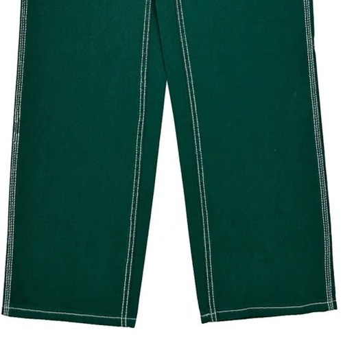 Bershka Contrast Stitch Carpenter Trousers - 28″ Waist Green Cotton - Picture 8 of 11