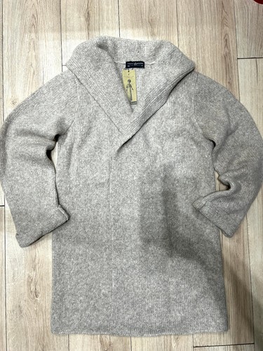 NEW Peruvian Connection M/L Saratoga Alpaca Knit Coat Medium Large Oatmeal