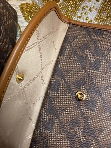 Michael Kors Eliza Large East West Open Tote Bag, color-brown/Luggage - 第 8/8 張圖片