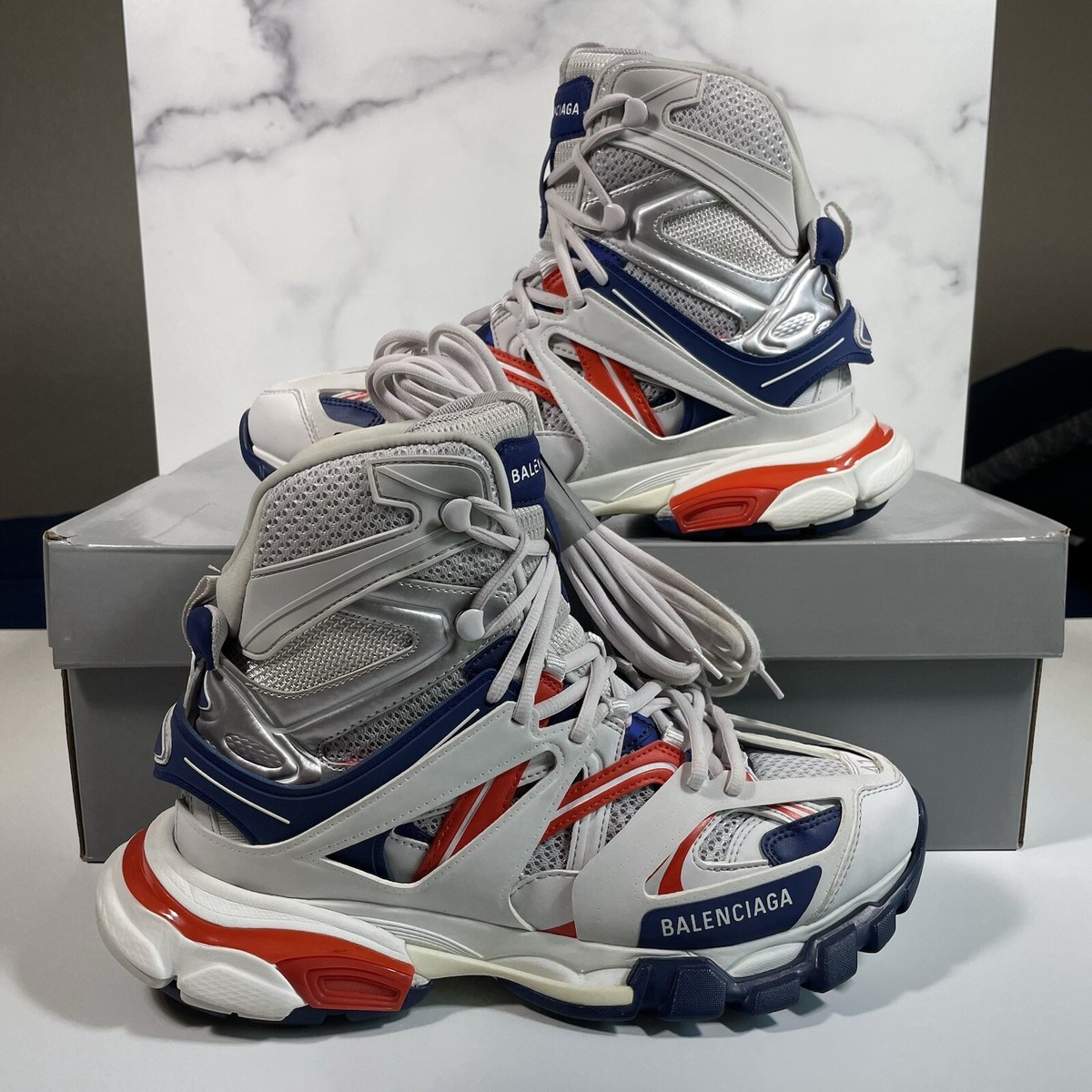 Balenciaga Track Runner Hike Grey Blue Red Size 41 EU | eBay