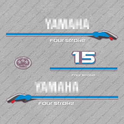 KIT AUTOCOLLANTS / stickers de remplacement Suzuki 6ch 4T (2004) hors-bord EUR 37,99 - FR