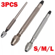 3Pcs Alloy Pin Vise Set For Watch Repair Tool - Professional Hand Drills USA