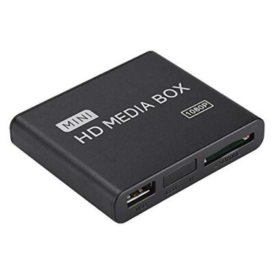 Taidda- Lettore multimediale Mini Box Full HD, 110-240V Lettore multimediale Mini Box Full HD 1080P Supporto Lettore multimediale Box USB MMC RMVB MP3 Avi MKV, EU Tappo