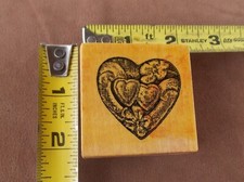 2 x 2" Hearts in a Heart Rubber Stamp