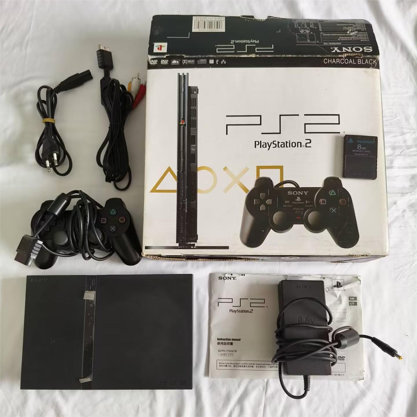 Sony PS2 70011 Console with Box Controller Power Cable Free Shipping