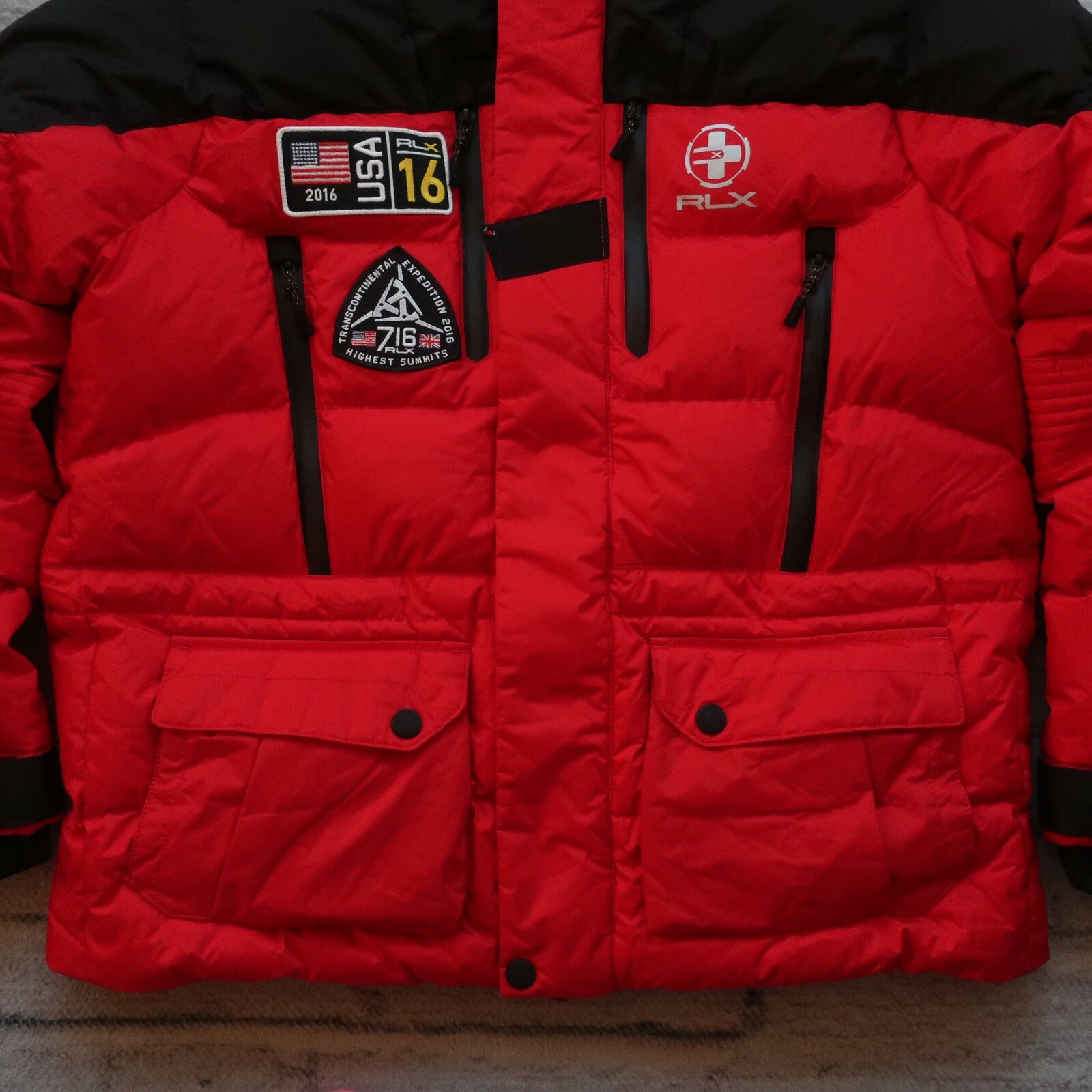 2016 RLX Ralph Lauren Expedition Puffer Down Jacket Size L 650 Coat Vtg image 3
