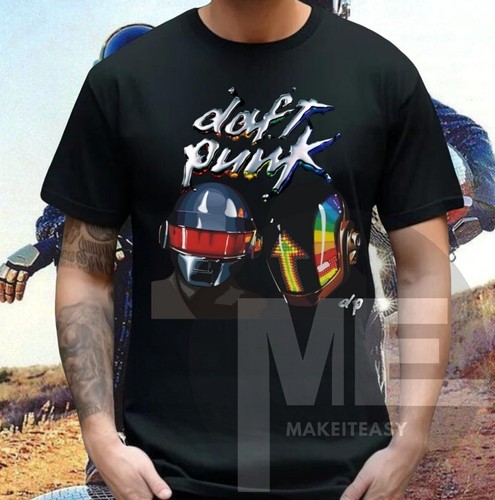 Maglietta Unisex Daft Punk Con Logo Crest - Nero, Vestibilità Comoda, Stile Iconico Per Fan