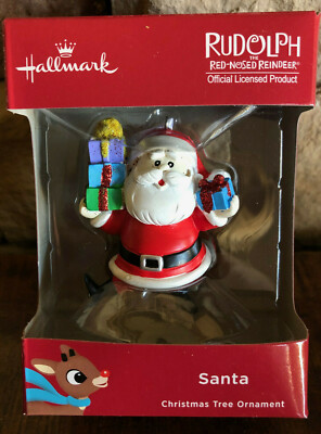 Hallmark Rudolph The Red Nosed Reindeer Santa Christmas Ornament **NEW ...