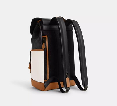NWT Coach Men's Track Backpack In Colorblock Signature NWT Coach Men's Track Backpack In Colorblock Signature
