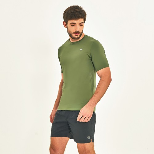 Haut de fitness T-Shirt Sport Fit Verde Militar Upf50+ - Photo 2/3