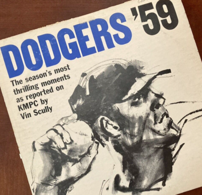 ORIGINAL Vintage VIN SCULLY - Dodgers '59 - private label EX vinyl ORIGINAL Vintage VIN SCULLY - Dodgers '59 - private label EX vinyl