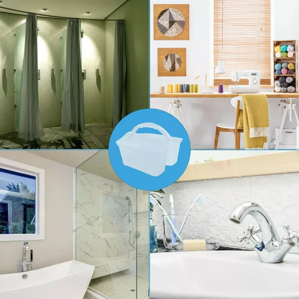 Carrito de ducha portátil pequeño Mainstays plástico escarchado Foto 4 de 4