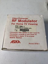 Aska RFM-1 RF Modulator Audio Video RCA Coax