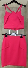 House Of CB 2-Piece Fuchsia Hot Pink Co-Ord Dress Size XS