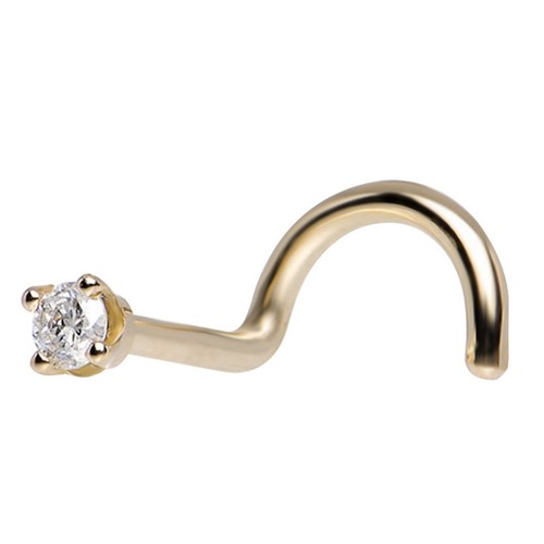 5 Pcs CZ L Bend Screw Bone Nose Studs Surgical Steel Pin Nose Ring 20G Piercing - Picture 19 of 28