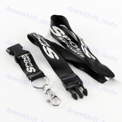 Racing Keychain Metal Key Ring Hook Strap Lanyard Nylon Universal For