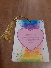 "Empathy" Love Affirmation Bookmark Tarot Oracle Card Gift Purified & Charged
