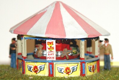 Card Darts Round Stall Fairground Q13 UNBEMALT OO Scale Langley Models Kit