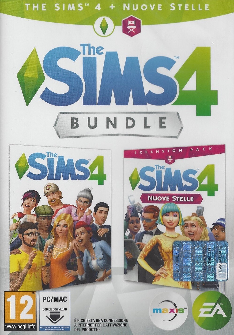 THE SIMS 4 BUNDLE (THE SIMS 4+NUOVE STELLE EXPANSION PACK) (CODICE DOWNLOAD)