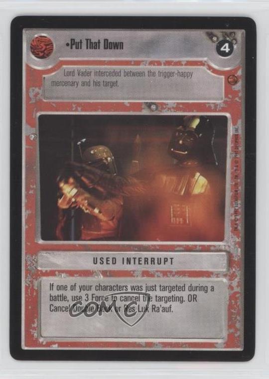 1997 Star Wars CCG: Cloud City Expansion Put That Down #PTHD gl9