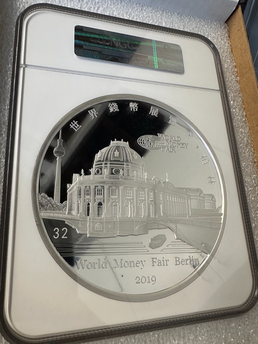 中国 2019年 LM-37 銀メッキ銅メダル 1ドル 2019 China Kilo Silver Berlin Money Fair Official Panda Issue