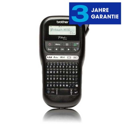 Brother H110 P-touch Laber Printer Beschriftungsgerät QWERTZ-Tastatur 
