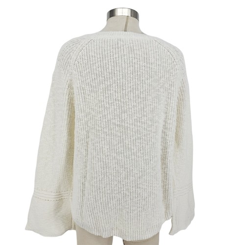 Style & Co Sweater Winter White Bell Long Sleeve Knit Pullover NWT Womens Large - 第 7/9 張圖片
