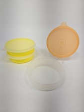 Vtg Tupperware 1286 Little Wonder Bowls Snack Lot Of 3 w/Lids NOS