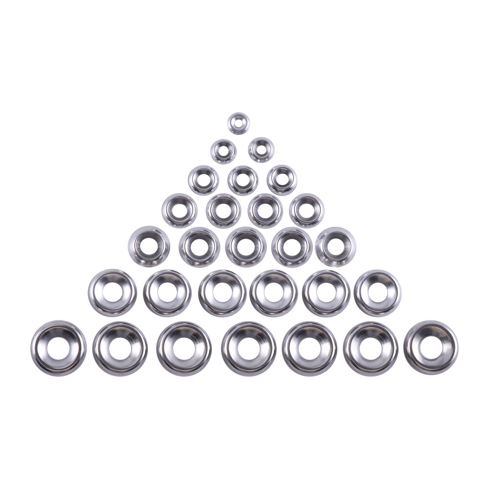 295x Stainless Steel #4 #6 #8 #10 #12 #14 #16 Countersunk Finishing Cup Washers
