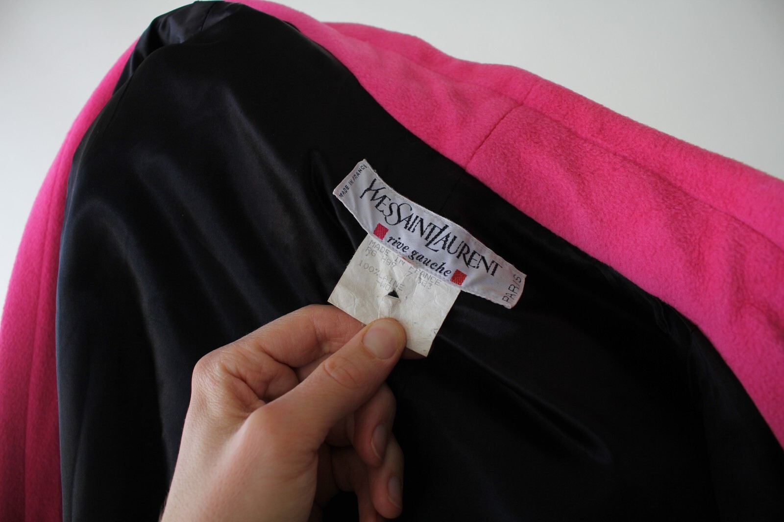 CAPPOTTO DI LANA VINTAGE YVES SAINT LAURENT RIVE GAUCHE TAGLIA 36