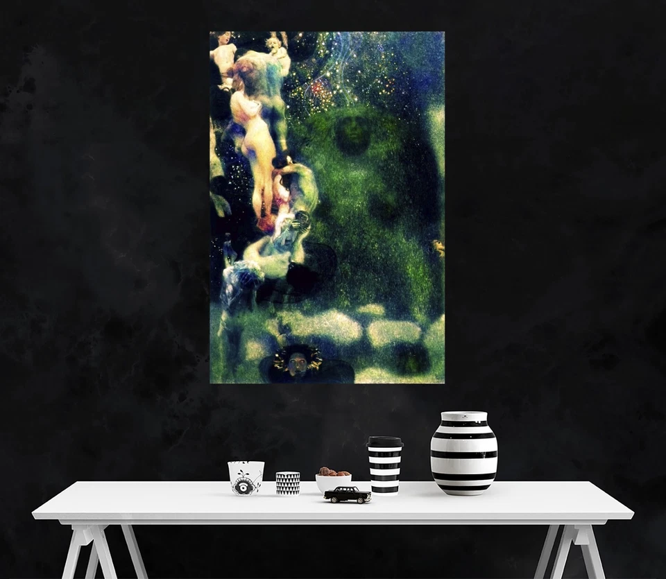 Philosophy Gustav Klimt Oil Painting reproduction Canvas Prints Hanging Wall Art - Image 4 of 4