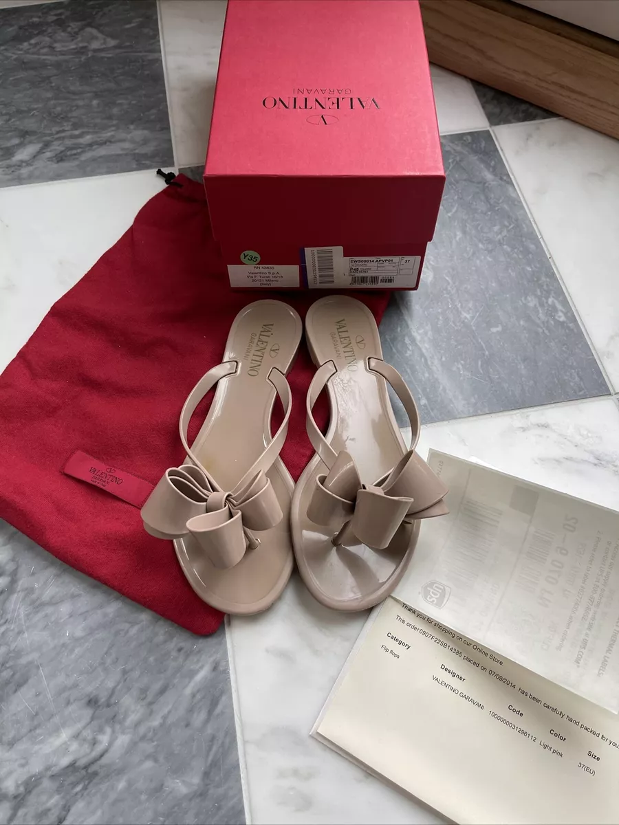 Omsorg Desværre Gå til kredsløbet Valentino Beige Bow Sandals Size 37 SUPER RARE | eBay