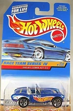 1998 Hot Wheels #727 Race Team Series IV 3/4 SHELBY COBRA 427 S/C Blue w/5 Spoke