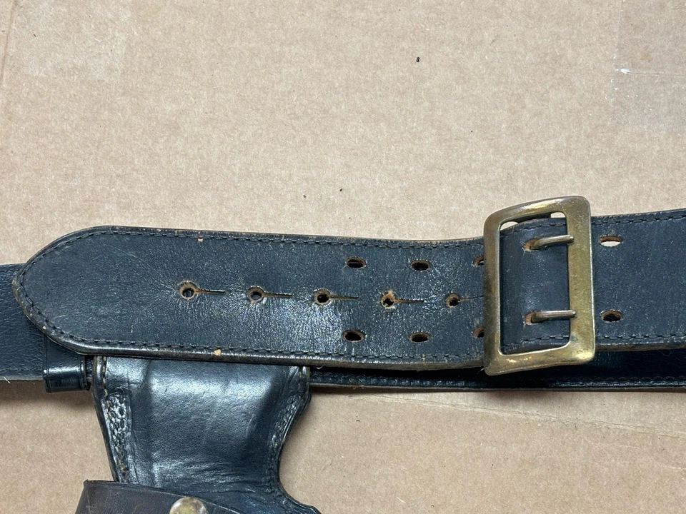 Funda de cuero negra vintage Bianchi K # 99R Plus ¡cinturón de 36 pulgadas!! Foto 4 de 4