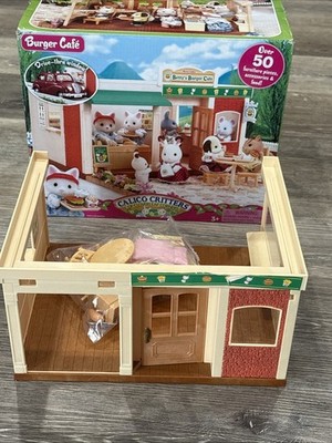 Sylvanian Family Calico Critters Betty's Burger Cafe &  Accessories *Read