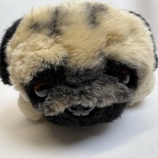 Gund Lounging Doug The Pug Stuffed Plush Puppy Dog Animal Brown Black Short Face