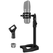 Desktop Microphone Stand Mic Stand Desk Table With Weighted Base Shock Mount Mic